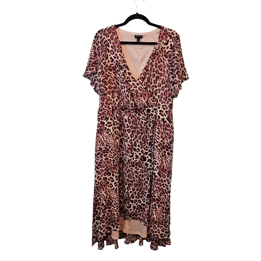 Torrid Size 1 Chiffon Flutter Sleeve Elastic Band… - image 1